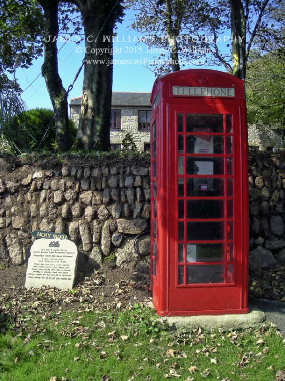British Phone Booth in Sancreed, Cornwall, England