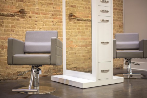 Salon chairs at Metropolis Salon & Dry Bar