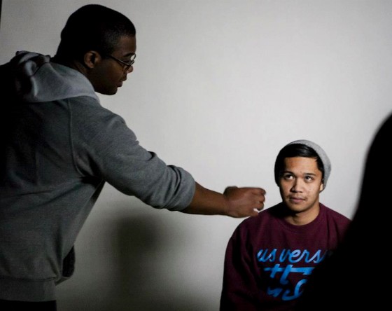 Leading a cinematography workshop.