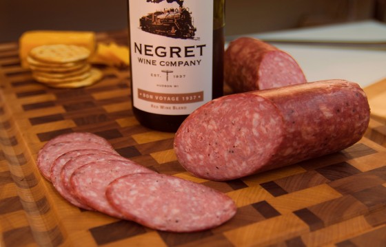 Negret Wine sausage image for e-commerce web site and lobby image - RJ's Meats