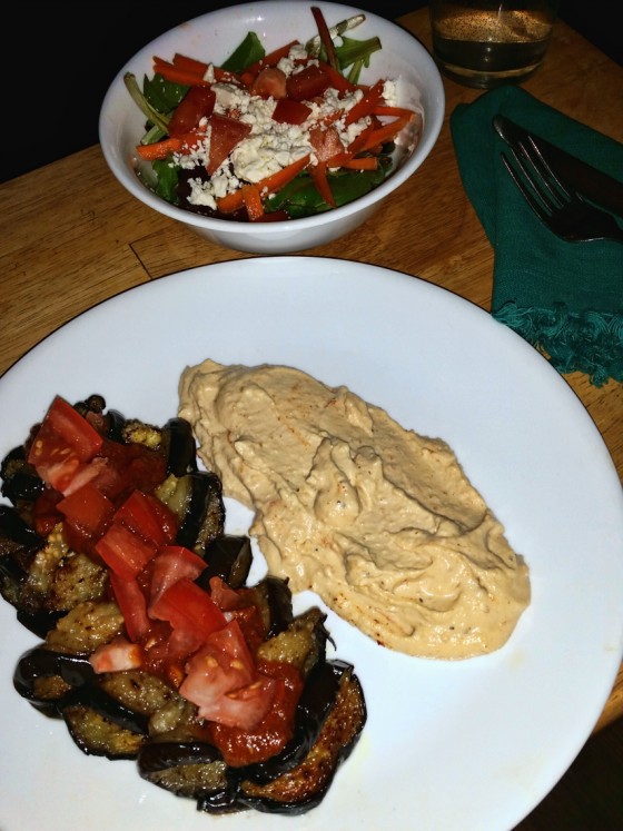 Eggplant Hummus Salad