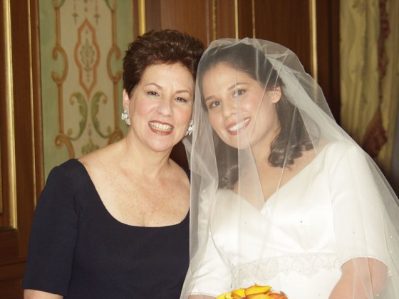 The bride and mom