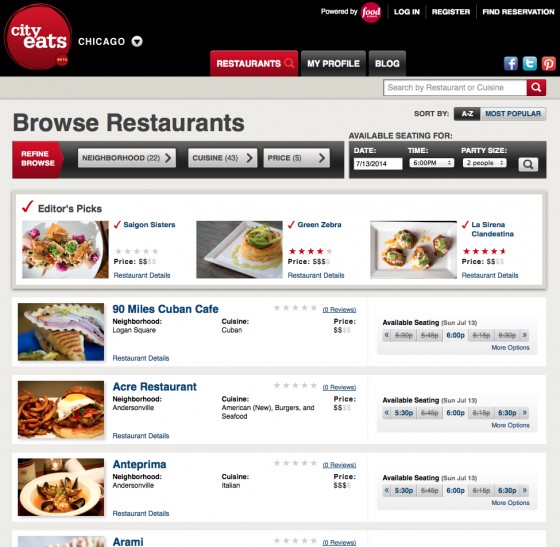 Food Network "City Eats"