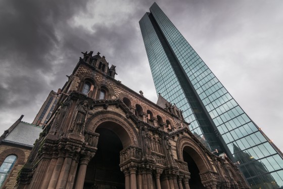 Trinity church and John Handcock building