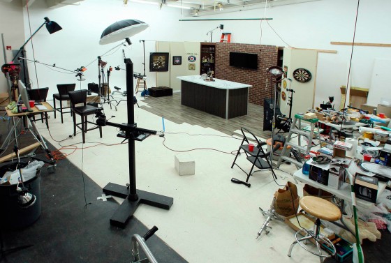 in-studio set construction