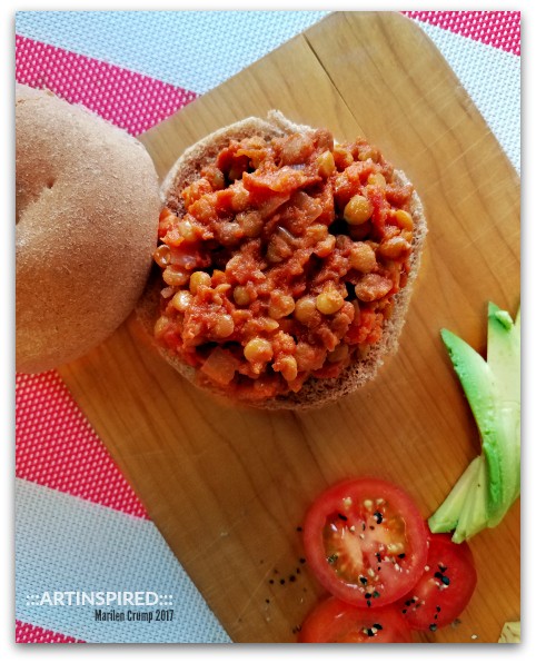 Lentil Burger on a Whole Wheat Bun