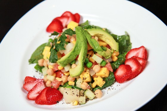 avocado salad menu photography
