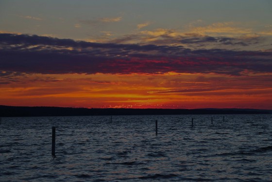 4th of July Sunset over
Burt Lake, Indian River, Michigan
