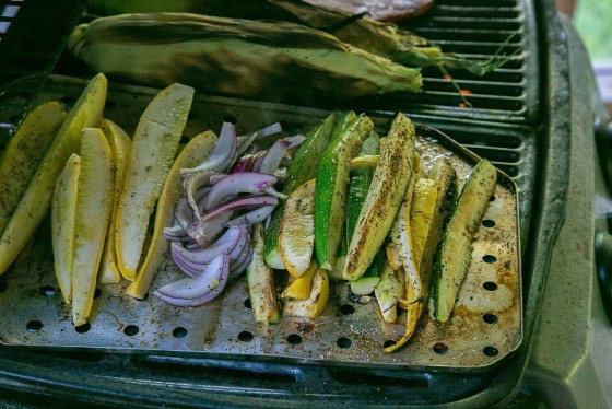 Fresh grilled farm vegetables.