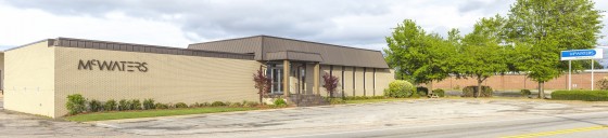 Exterior of McWaters furniture showroom