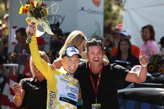 Levi Leipheimer and Patrick Dempsey for USA Cycling Pro Challenge