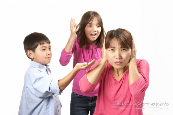 Mom has had too much from nagging kids.
