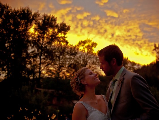 First dance at sunset.