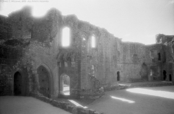 Raglan Castle Shadows
Monmouthshire, Wales
Infrared Film, 2009