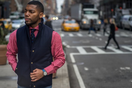 @WallStreetPaper strikes a pose in Chelsea for fashion week.