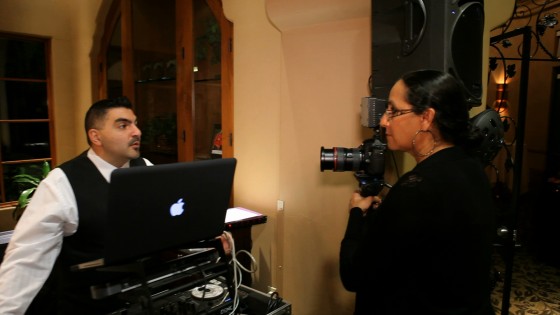 Maria interacting with DJ. Very easy to work with