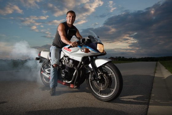 man on motorcycle - Karen Geswein