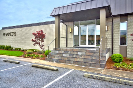 Exterior of McWaters furniture showroom