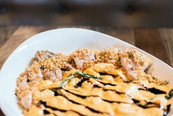 Crispy Chicken Thigh Gnocchi with Smoked Tomato Cream & Poblano Peppers