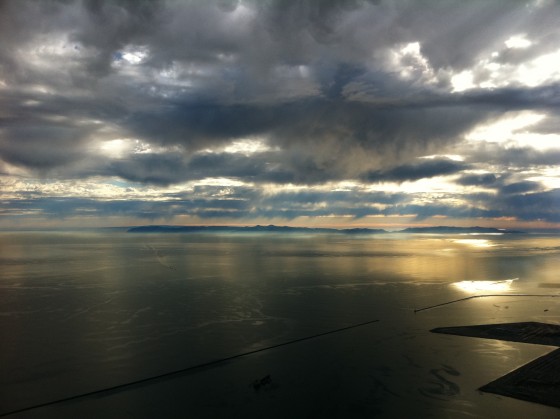 Catalina Island, clouds & virgo reflected off pacific ocean