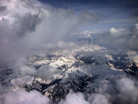 Clouds over Colorado Rockies & Aspen, Colorado