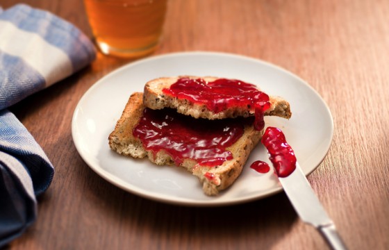 Jam on toast