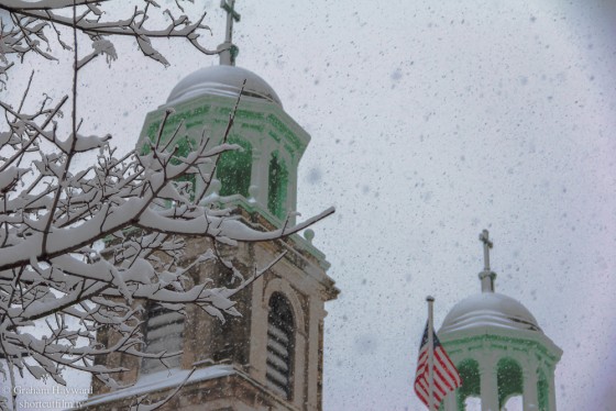 St Josephs in one of many storms 2014