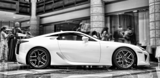 Rare Lexus LFA stands out.