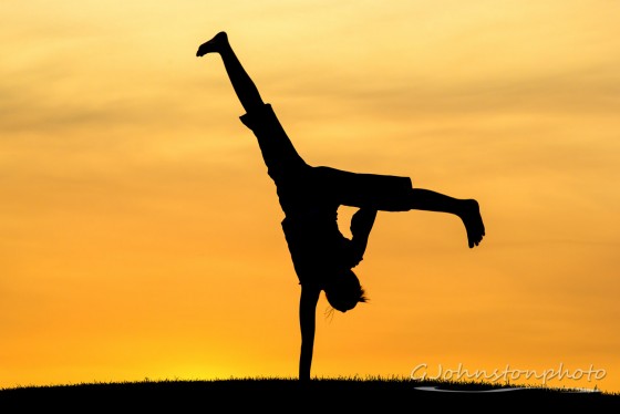 One handed cartwheel.