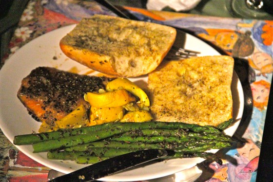 Fresh Salmon on the patio