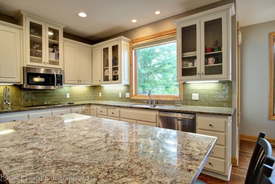 Granite counter in the kitchen