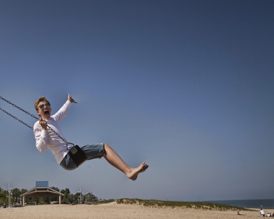 boy on swing - Karen Geswein