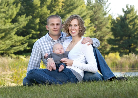Family with baby