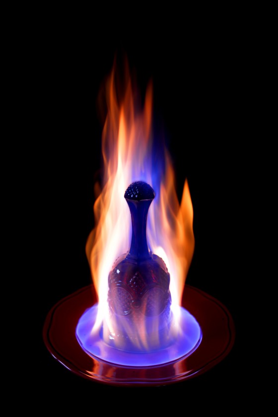 A bell on fire