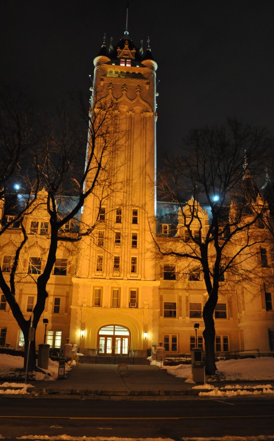 Night Shot of Spokane County Court House