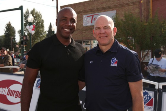 Barry Bonds and Bob Roll for USA Pro Cycling Challenge