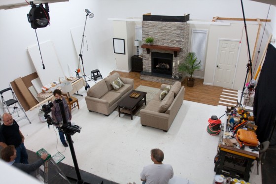 in-studio set construction