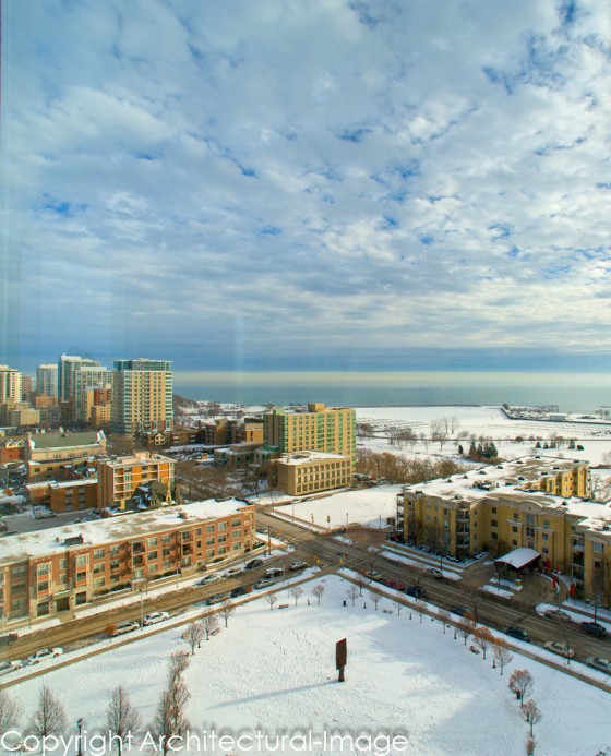 Penthouse view, Milwaukee WI Winter