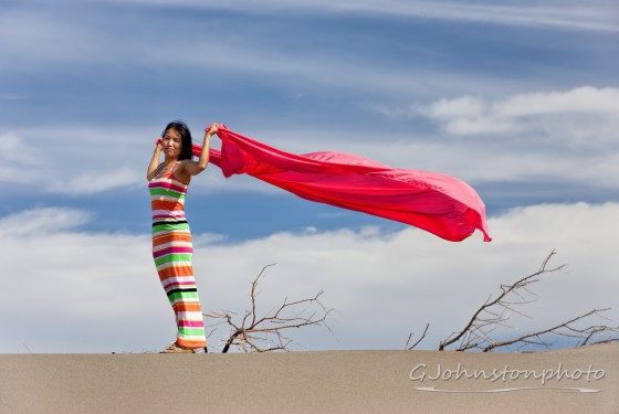 Windy in the desert.