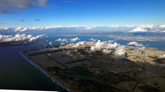 San Francisco on departure - between storms