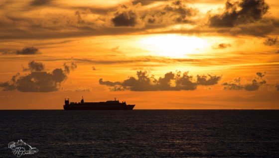 Yomitan Sunset with Boat