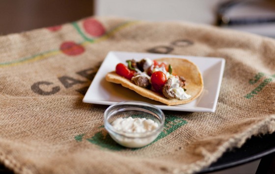 Gyro and tzatziki sauce