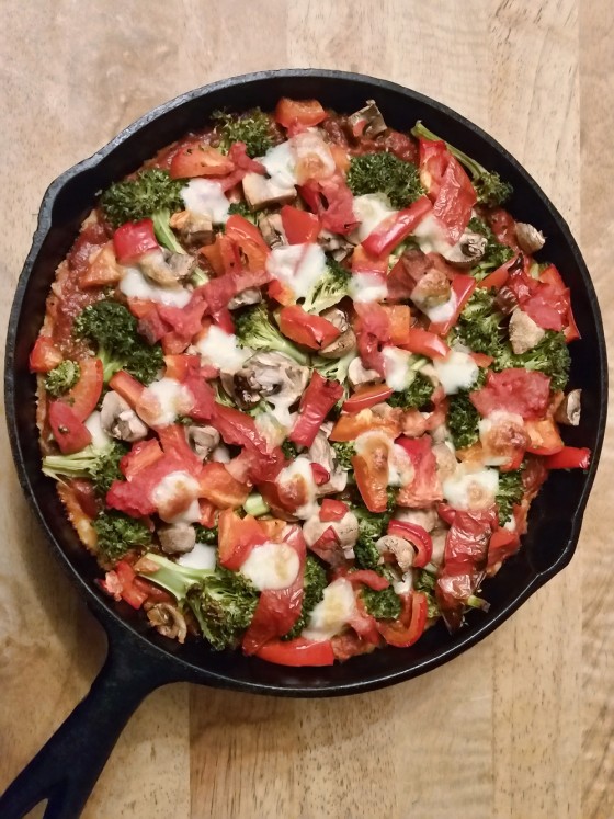 Veg Pizza On Cornbread Crust