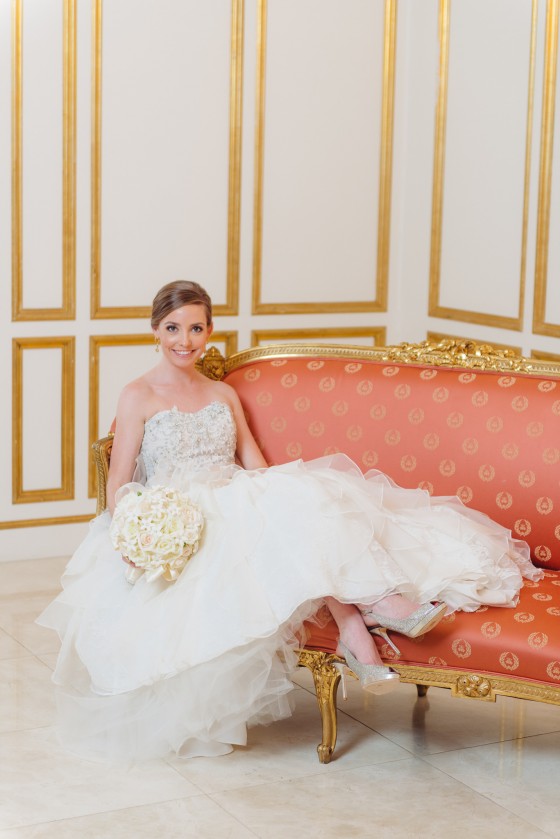 Bride on European Couch
