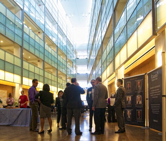 mingling in between conference events