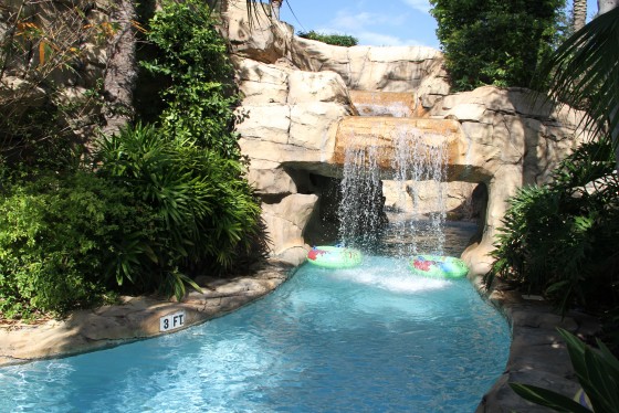 Lagoon with waterfall
