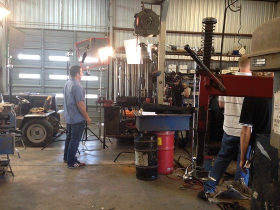Actor on commercial set