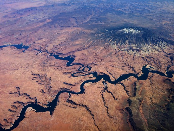 Lake Powell & Navajo Mountain,
Southern Utah
from 45,000ft