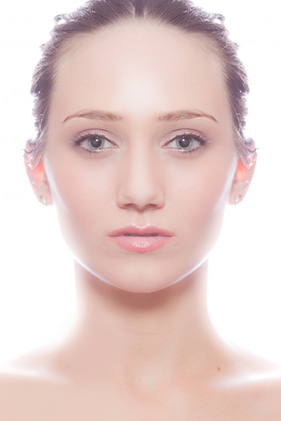 Creative beauty shoot in studio