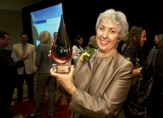 Winning an award at an event